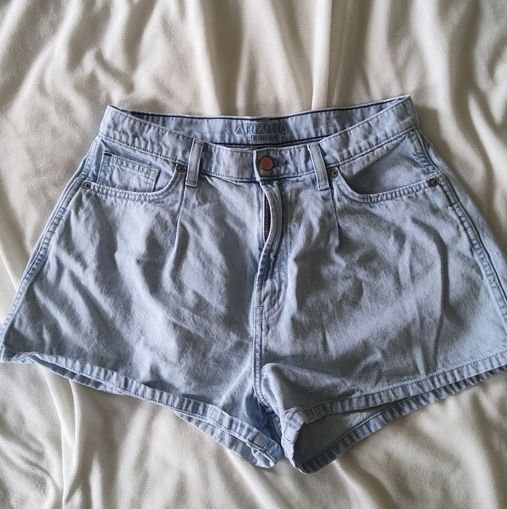 light blue arizona jean shorts